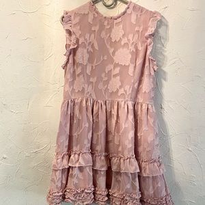 Lavender Lulu’s Dress with Textured Floral Details